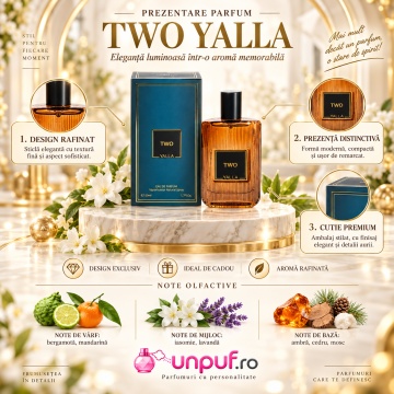 Two, Yalla parfum unisex inspirat de Jean Paul Gaultier 2, EDP, 50 ml - Img 3