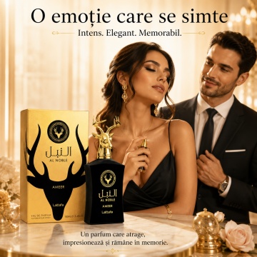 arfum Arăbesc Lattafa Al Noble Ameer 100 ml, Apă de Parfum Unisex, Aromă Lemnos Aromatică cu Măr, Piper Roz, Rozmarin, Labdanum, Oud, Paciuli și Vetiver - Img 5