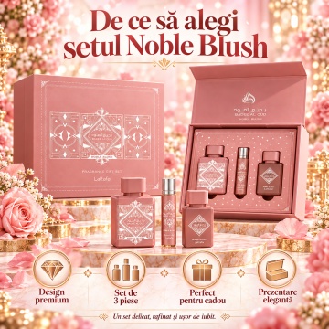 Lattafa Set Cadou A Luxurious Badee Al Oud Noble Blush – 3 Pcs, damă - Img 4