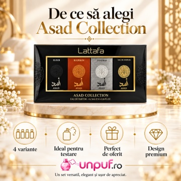 Lattafa Set Mini Asad Collection – 4 X 5 Ml, bărbați - Img 9