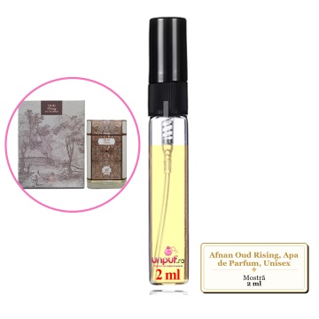 Mostra fiola din Parfumul Afnan Oud Rising, Apa de Parfum, Unisex, decant sticla cu pulverizator - Img 4