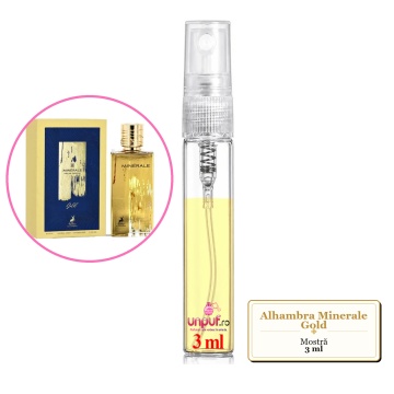 Mostra fiola din Parfumul Alhambra Minerale Gold, decant sticla cu pulverizator - Img 3