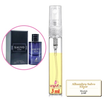 Mostra fiola din Parfumul Alhambra Salvo Elixir, decant sticla cu pulverizator - Img 3