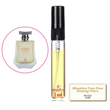 Mostra fiola din Parfumul Alhambra Toro Pour Homme Glace, decant sticla cu pulverizator - Img 2