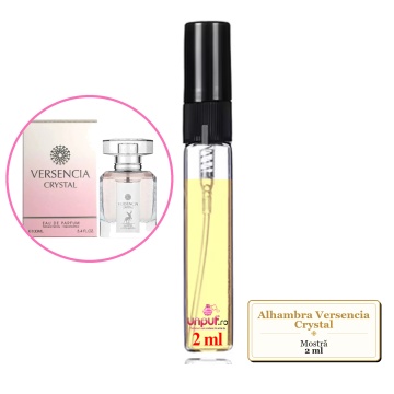 Mostra fiola din Parfumul Alhambra Versencia Crystal, decant sticla cu pulverizator - Img 2