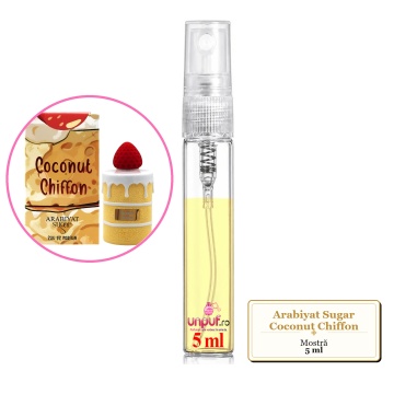Mostra fiola din Parfumul Arabiyat Sugar Coconut Chiffon, decant sticla cu pulverizator - Img 4