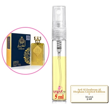 Mostra fiola din Parfumul Ard Al Zaafaran Al Dirgham Limited Edition, decant sticla cu pulverizator - Img 4