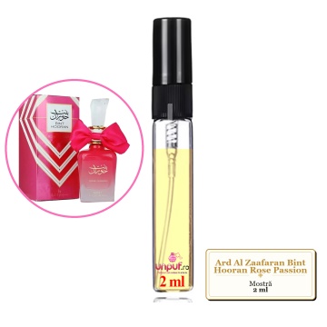 Mostra fiola din Parfumul Ard Al Zaafaran Bint Hooran Rose Passion, decant sticla cu pulverizator - Img 2