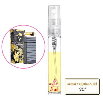 Mostra fiola din Parfumul Armaf Venetian Gold, decant sticla cu pulverizator - Img 3