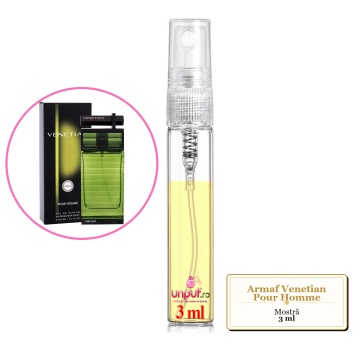 Mostra fiola din Parfumul Armaf Venetian Pour Homme, decant sticla cu pulverizator - Img 3