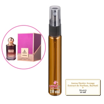Mostra fiola din Parfumul Auraa Desire Avenge Extract de Parfum, Barbati, decant sticla cu pulverizator