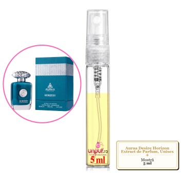 Mostra fiola din Parfumul Auraa Desire Horizon Extract de Parfum, Unisex, decant sticla cu pulverizator - Img 2
