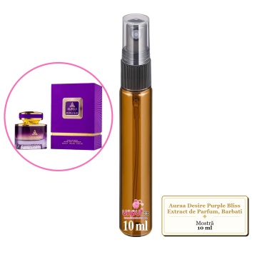 Mostra fiola din Parfumul Auraa Desire Purple Bliss Extract de Parfum, Barbati, decant sticla cu pulverizator - Img 1