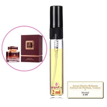 Mostra fiola din Parfumul Auraa Desire Robusta Extract de Parfum, Unisex, decant sticla cu pulverizator - Img 4