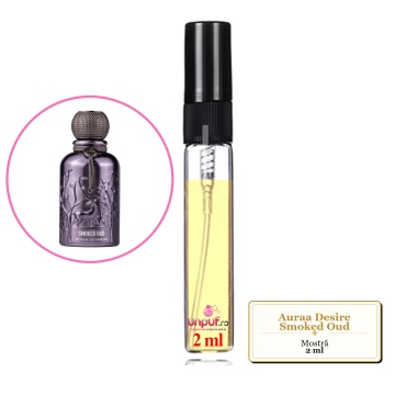 Mostra fiola din Parfumul Auraa Desire Smoked Oud, decant sticla cu pulverizator - Img 2