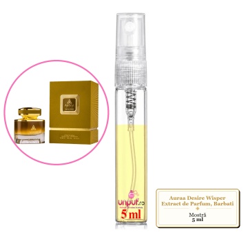 Mostra fiola din Parfumul Auraa Desire Wisper Extract de Parfum, Barbati, decant sticla cu pulverizator - Img 2