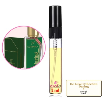 Mostra fiola din Parfumul De Luxe Collection Daring, decant sticla cu pulverizator