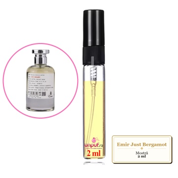 Mostra fiola din Parfumul Emir Just Bergamot, decant sticla cu pulverizator - Img 2