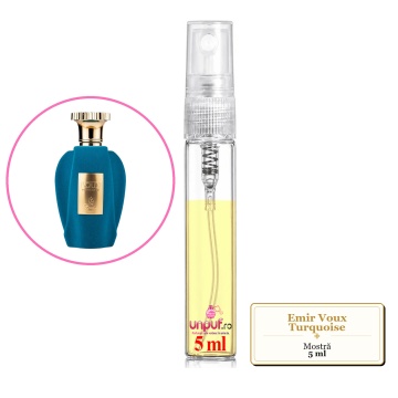 Mostra fiola din Parfumul Emir Voux Turquoise, decant sticla cu pulverizator - Img 4