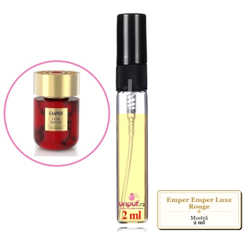 Mostra fiola din Parfumul Emper Emper Luxe Rouge, decant sticla cu pulverizator