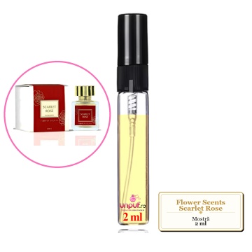 Mostra fiola din Parfumul Flower Scents Scarlet Rose, decant sticla cu pulverizator