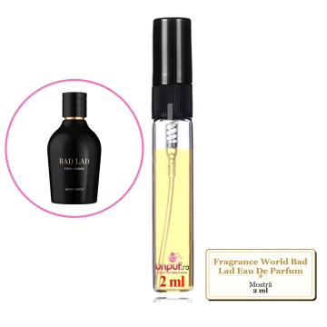 Mostra fiola din Parfumul Fragrance World Bad Lad Eau De Parfum, decant sticla cu pulverizator