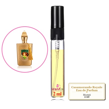 Mostra fiola din Parfumul Fragrance World Casamorando Royale Eau de Parfum, decant sticla cu pulverizator