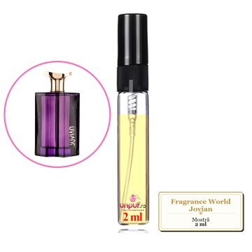 Mostra fiola din Parfumul Fragrance World Jovian, decant sticla cu pulverizator - Img 2
