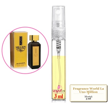 Mostra fiola din Parfumul Fragrance World La Uno Million, decant sticla cu pulverizator - Img 2