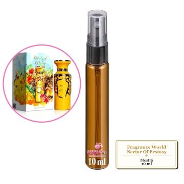 Mostra fiola din Parfumul Fragrance World Nectar Of Ecstasy, decant sticla cu pulverizator