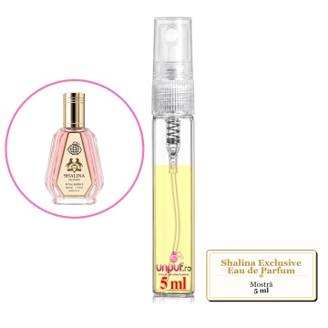 Mostra fiola din Parfumul Fragrance World Shalina Exclusive Eau de Parfum, decant sticla cu pulverizator - Img 3