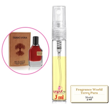 Mostra fiola din Parfumul Fragrance World Terro Pura, decant sticla cu pulverizator - Img 3