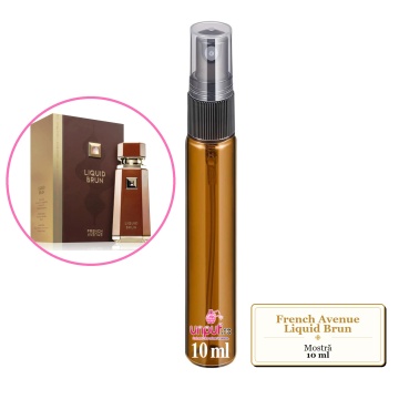 Mostra fiola din Parfumul French Avenue Liquid Brun, decant sticla cu pulverizator