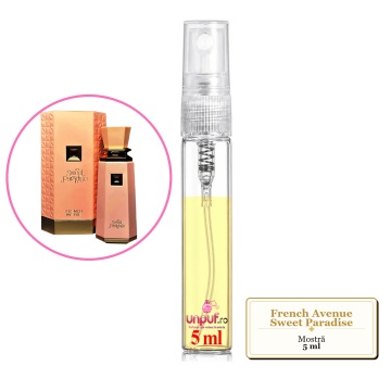 Mostra fiola din Parfumul French Avenue Sweet Paradise, decant sticla cu pulverizator - Img 4
