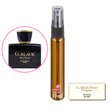 Mostra fiola din Parfumul G. Black Pour Femme, decant sticla cu pulverizator - Img 3