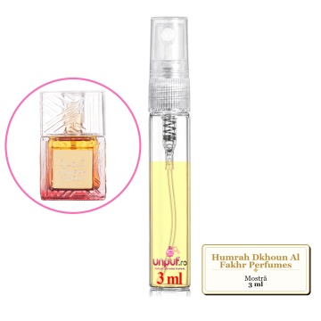 Mostra fiola din Parfumul Humrah Dkhoun Al Fakhr Perfumes, unisex, decant sticla cu pulverizator - Img 2