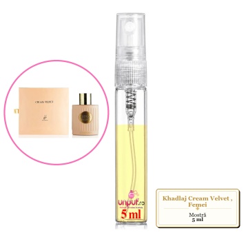 Mostra fiola din Parfumul Khadlaj Cream Velvet, Femei, decant sticla cu pulverizator - Img 4