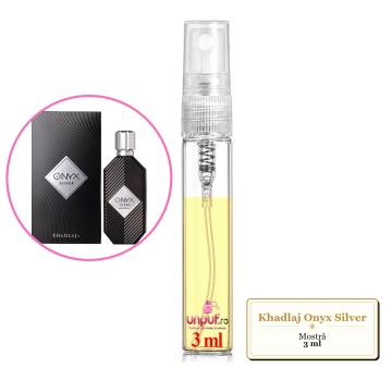Mostra fiola din Parfumul Khadlaj Onyx Silver, decant sticla cu pulverizator - Img 3