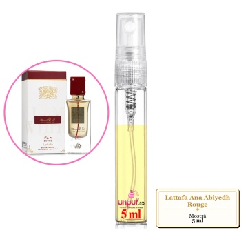 Mostra fiola din Parfumul Lattafa Ana Abiyedh Rouge, decant sticla cu pulverizator - Img 4