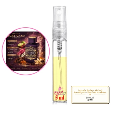 Mostra fiola din Parfumul Lattafa Badee Al Oud Amethyst – Parfum Arabesc, decant sticla cu pulverizator - Img 4