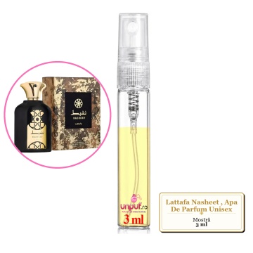 Mostra fiola din Parfumul Lattafa Nasheet, Apa De Parfum Unisex, decant sticla cu pulverizator - Img 3