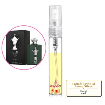 Mostra fiola din Parfumul Lattafa Pride Al Areeq Silver, decant sticla cu pulverizator - Img 4