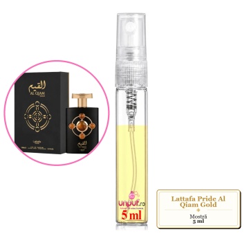 Mostra fiola din Parfumul Lattafa Pride Al Qiam Gold, decant sticla cu pulverizator - Img 4