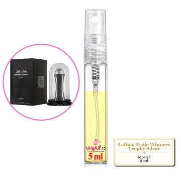 Mostra fiola din Parfumul Lattafa Pride Winners Trophy Silver, decant sticla cu pulverizator - Img 4