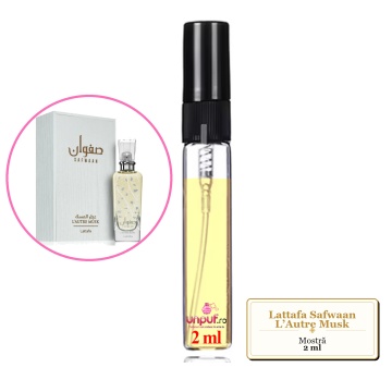 Mostra fiola din Parfumul Lattafa Safwaan L’Autre Musk, decant sticla cu pulverizator - Img 1