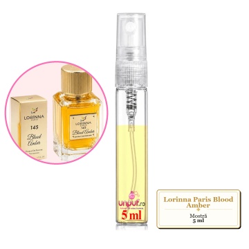 Mostra fiola din Parfumul Lorinna Paris Blood Amber, decant sticla cu pulverizator - Img 3