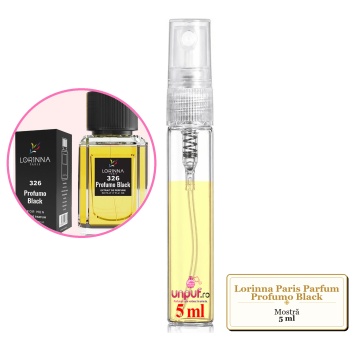 Mostra fiola din Parfumul Lorinna Paris Profumo Black, decant sticla cu pulverizator - Img 3