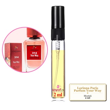 Mostra fiola din Parfumul Lorinna Paris Your Way, decant sticla cu pulverizator