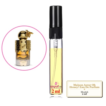 Mostra fiola din Parfumul Maison Asrar Oh Honey! Eau De Parfum, decant sticla cu pulverizator