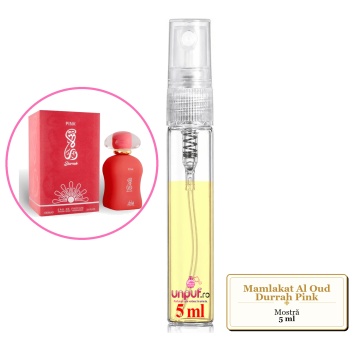 Mostra fiola din Parfumul Mamlakat Al Oud Durrah Pink, decant sticla cu pulverizator - Img 4